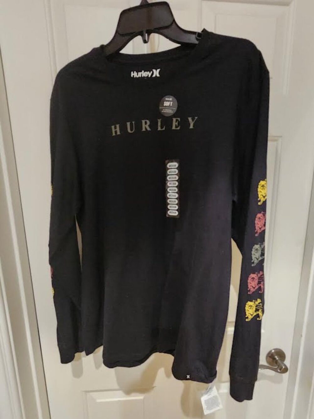 NWT-SIZE M HURLEY MEN'S LONG SLEEVE T-SHIRT